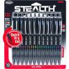 RoseArt Stealth Retractable 4 Count Medium 0.7MM Gel Pen with Comfort Grip, 4 Classic Colors, 2 Black, 1 Blue,1 Red, No Smear, No Bleed(12 count)