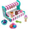 RoseArt Wooded Ice Cream Parlor Play Set 23 Piece Pretend Ice Cream Shop Gift for Toddler Ages 3 and Up