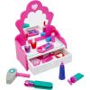 RoseArt Wooden Fashion Vanity Play Set, 12 Piece Pretend Play Hair, Mirror & Makeup Role Play Set for Ages 3 and Up(multi)