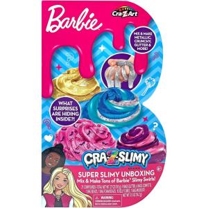 Barbie CRA-Z-Slimy Super Slimy Unboxing Slime Kit, Mix & Make Tons of Barbie Slime for Ages 6 and Up