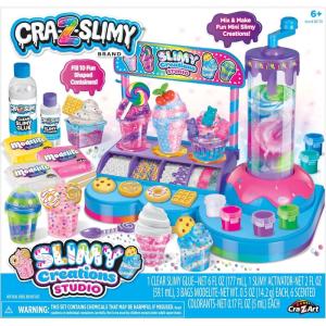 CRA-Z-Slimy Scented Slimy Creations Studio, Dessert & Drink Slime Making Kit with Mixing Station, 10 Mini Containers & Colorful Scents, DIY Slime Lab for Kids Ages 6+
