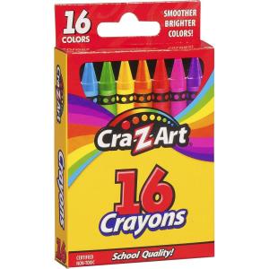 Cra-Z-Art 16ct Crayons, Back to School Supplies, Box of Crayons for Creative Drawing Fun, Ages 3 and Up(1 Count (Pack of 16))