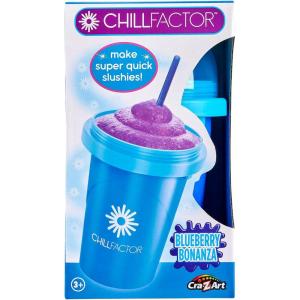 Cra-Z-Art ChillFactor Original Slushie Maker, DIY Magic Slushy Maker, Super Quick Smoothie Squeeze Cup for Milkshakes, Juices, Double Layer Cup with Lid & Spoon, Blue(Large)