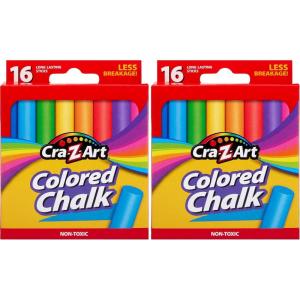Cra-Z-Art Colored Chalk, 16 Count (10801-48) , Assorted(16 Count (Pack of 2))