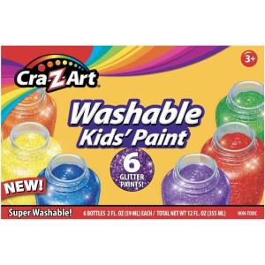 Cra-Z-Art Glitter Washable Kid’s Paint 2oz 6 Color Set