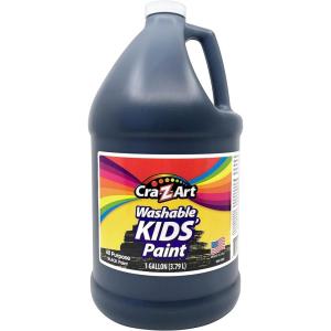 Cra-Z-Art Kids Washable Tempera Poster Paint Non-Toxic Art Supplies – White – 1 Gallon(Black)