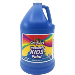 Cra-Z-Art Kids Washable Tempera Poster Paint Non-Toxic Art Supplies – White – 1 Gallon(Blue)