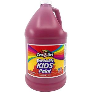 Cra-Z-Art Kids Washable Tempera Poster Paint Non-Toxic Art Supplies – White – 1 Gallon(Red)