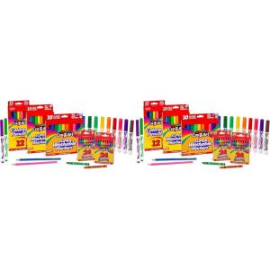 Cra-Z-Art Markers, Crayons, Colored Pencil Back To School Bundle for K-2nd Grade(80 Count (Pack of 2))