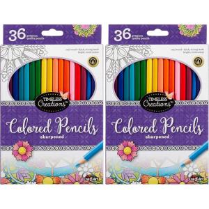 Cra-Z-Art Timeless Creations Adult Coloring: 36ct Colored Pencils (10455-24)(36 Count (Pack of 2))