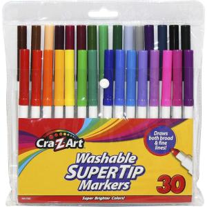 Cra-Z-Art Washable Super Tip Markers, 30 Count(30 Count (Pack of 1))
