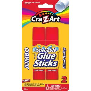 Cra-Z-art Washable Glue Sticks, Pack of 3 (11303),white(2 Count)
