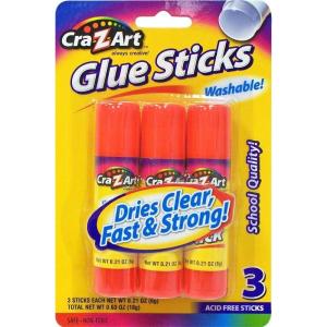 Cra-Z-art Washable Glue Sticks, Pack of 3 (11303),white(3 Count)