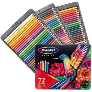 Rose Art Premium 24ct Colored Pencils – Art Supplies for Drawing, Sketching, Adult Colors, Soft Core Color Pencils – 24 Pack, multi(72 Count)