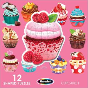 RoseArt – 13 Mini-Shaped – Pups in Cups – 500 Piece Jigsaw Puzzle for Kids and Adults(Cupcakes II)