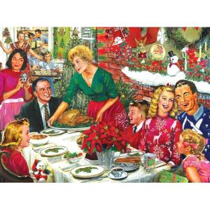 RoseArt – Back to The Past – Christmas Dinner – 750 Piece Jigsaw Puzzle for Adults(Christmas Dinner)