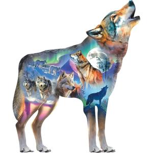 RoseArt – Big Shaped – Wolf II – 350 Piece Jigsaw Puzzle for Adults(Wolf II)