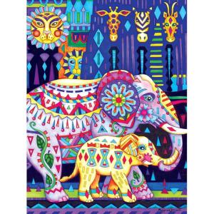 RoseArt – Colorful Expressions – Family Portraits – 300XL Piece Jigsaw Puzzle for Adults(Road Trip)