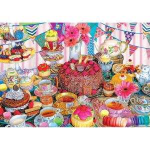 RoseArt – Kodak Premium – Cats and Yarn – 1500 Piece Jigsaw Puzzle for Adults(Tea Party Tent)