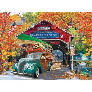 RoseArt – Kodak Premium Cork – Love is Everywhere – 1000 Piece Jigsaw Puzzle for Adults(Covered Bridge)