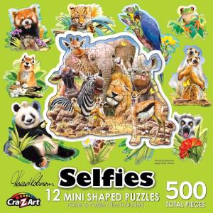 RoseArt – Mini-Shaped – Jungle Selfies – 500 Piece Jigsaw Puzzle for Adults(Jungle Selfies)
