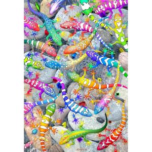 RoseArt – Super Deep 3D Butterfly Magic – 300 Piece Jigsaw Puzzle for Adults(Gecko Magic)