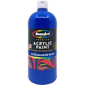 RoseArt Acrylic Paint Raven Black 32oz Bottle, Acrylic Paint for School Projects, Arts & Crafts, Drawing & Painting(Blue)