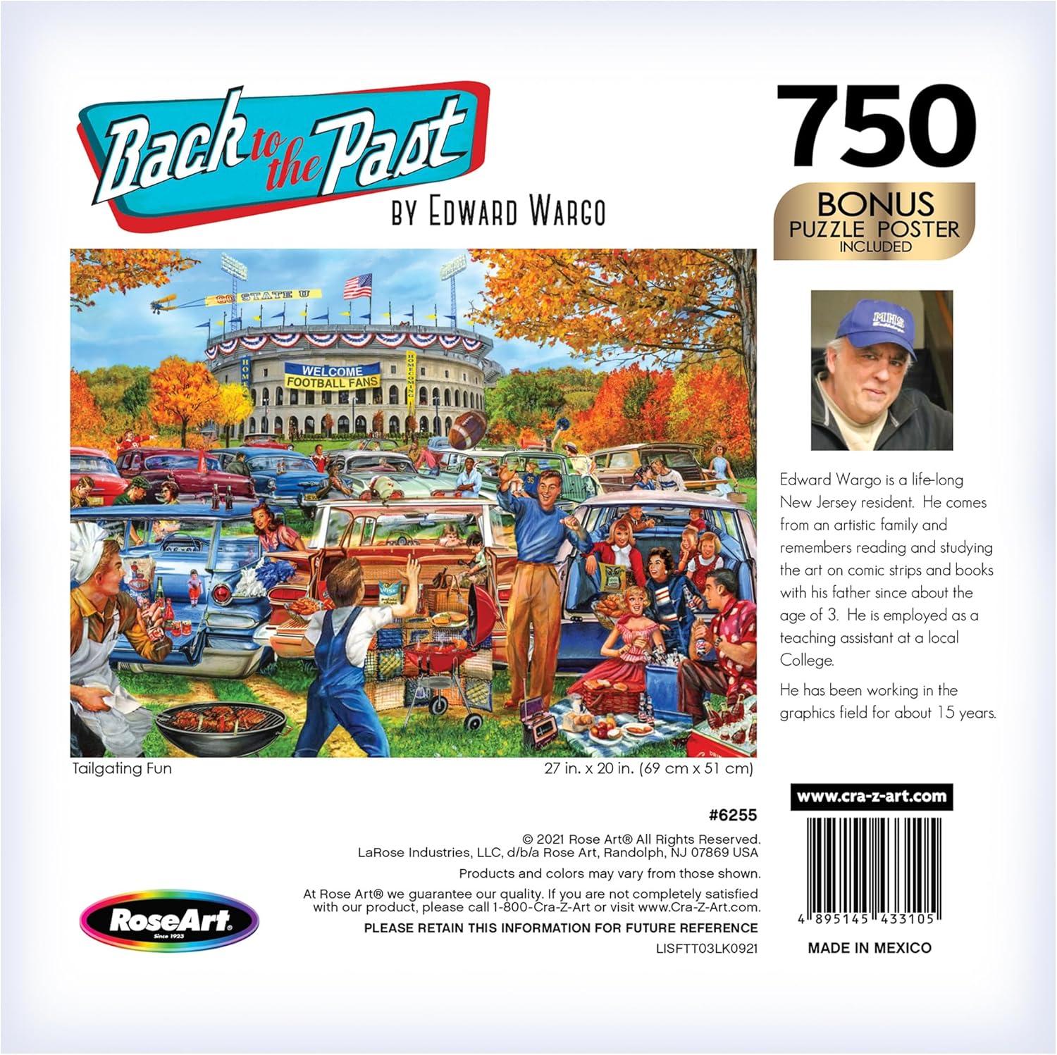 image:imageRoseArt Back to The Past Backyard BBQ 750 Piece Jigsaw Puzzle for AdultsTail Gating Fun