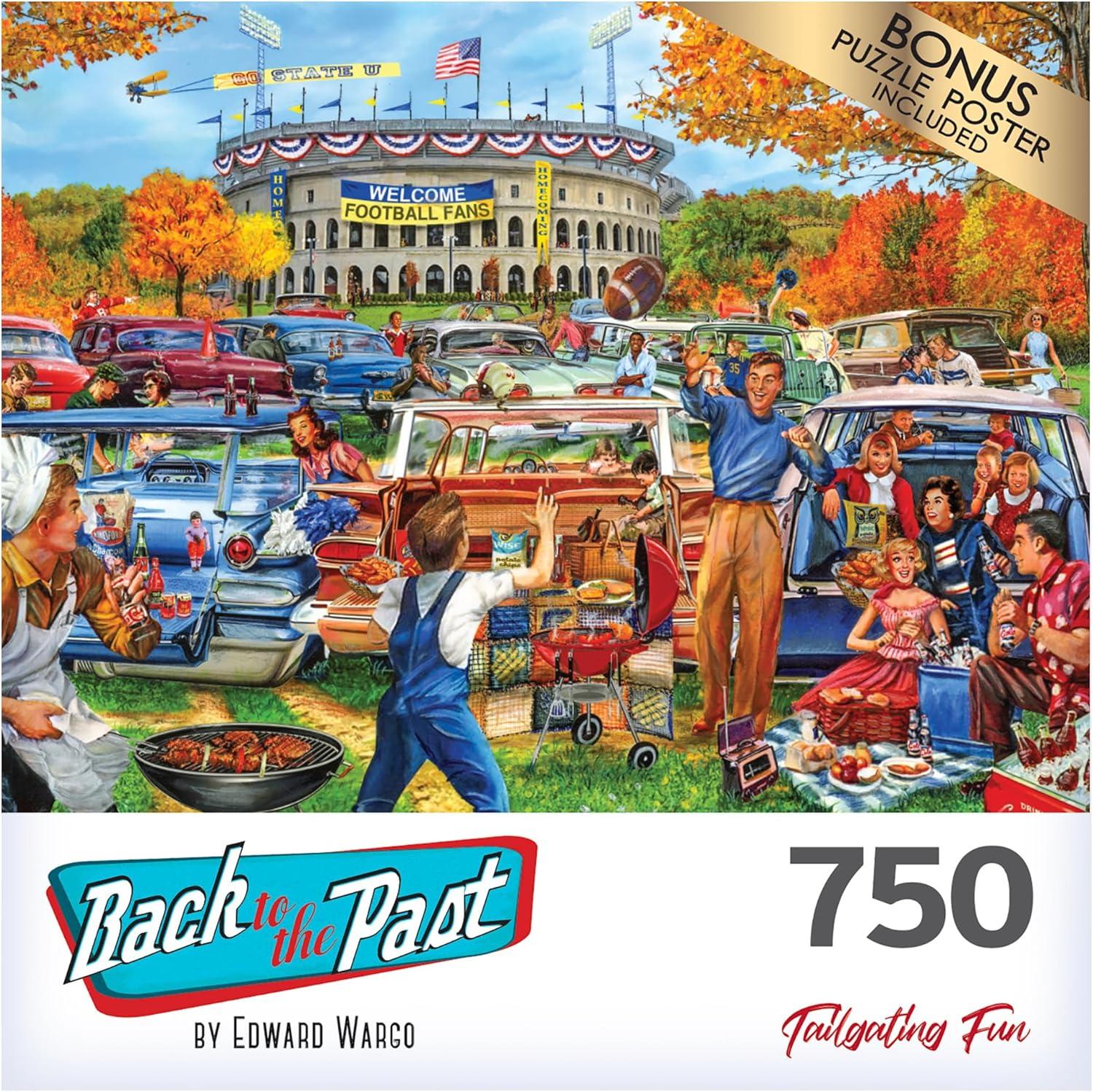 image:imageRoseArt Back to The Past Backyard BBQ 750 Piece Jigsaw Puzzle for AdultsTail Gating Fun