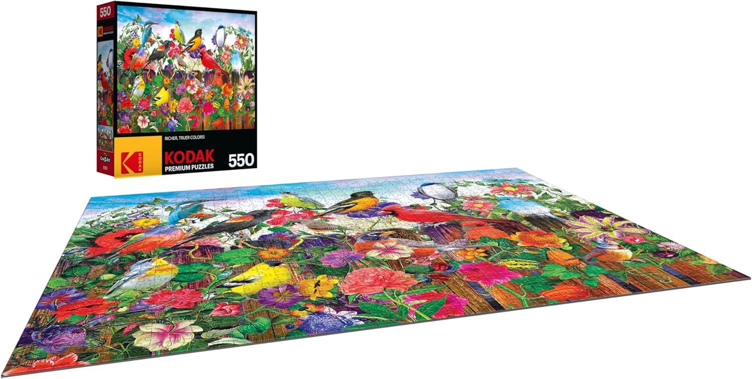 image:imageRoseArt Kodak Premium Birds and Blooms 550 Piece Jigsaw Puzzle for AdultsBirds and Blooms