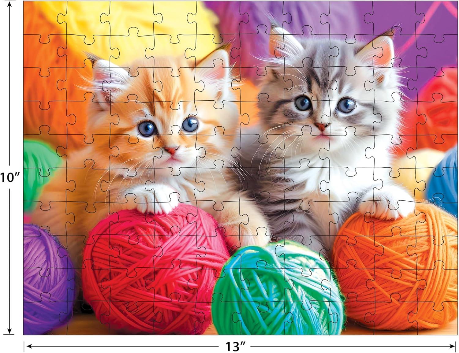 image:imageRoseArt Kodak Premium Golden Puppy Pals 100 Piece Jigsaw Puzzle for AdultsFuzzy Yarn Balls