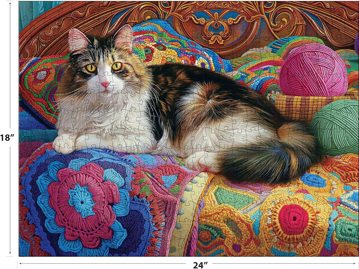 image:imageRoseArt Kodak Premium Knitting Kitten 350 Piece Jigsaw Puzzle for AdultsKnitting Kitten