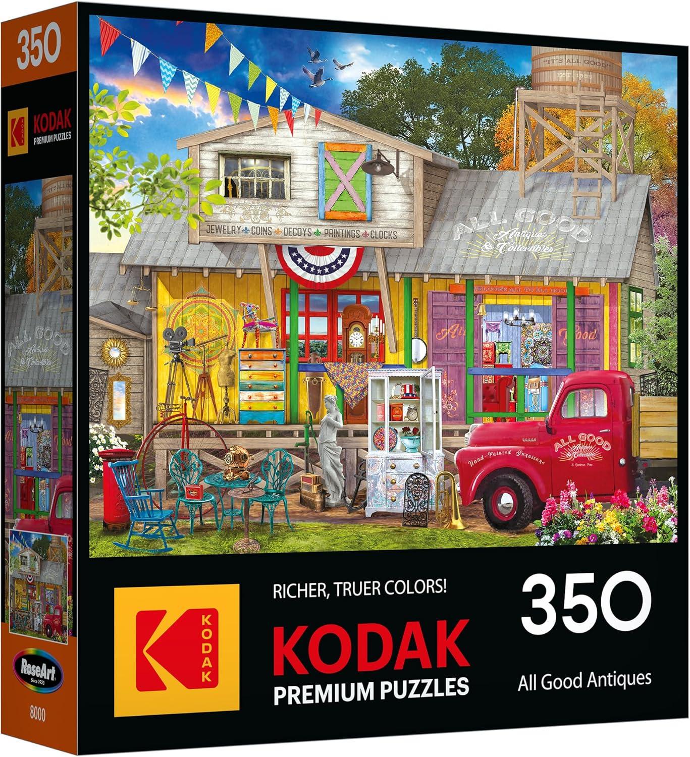 image:imageRoseArt Kodak Premium 350 Piece Puzzle All Good Antiques Vintage Americana Jigsaw Puzzle for Adults 24 x 18 Finished Size