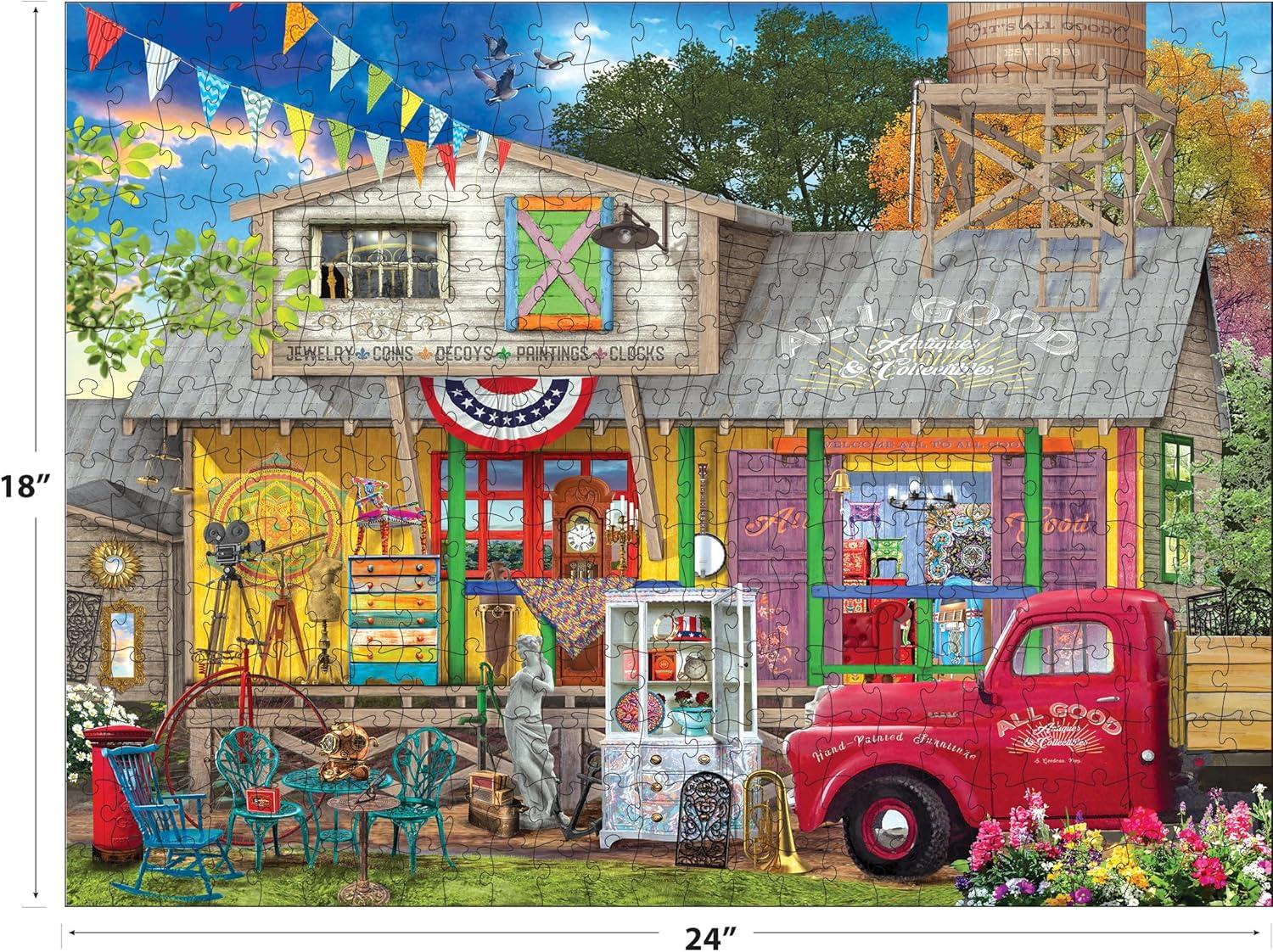 image:imageRoseArt Kodak Premium 350 Piece Puzzle All Good Antiques Vintage Americana Jigsaw Puzzle for Adults 24 x 18 Finished Size