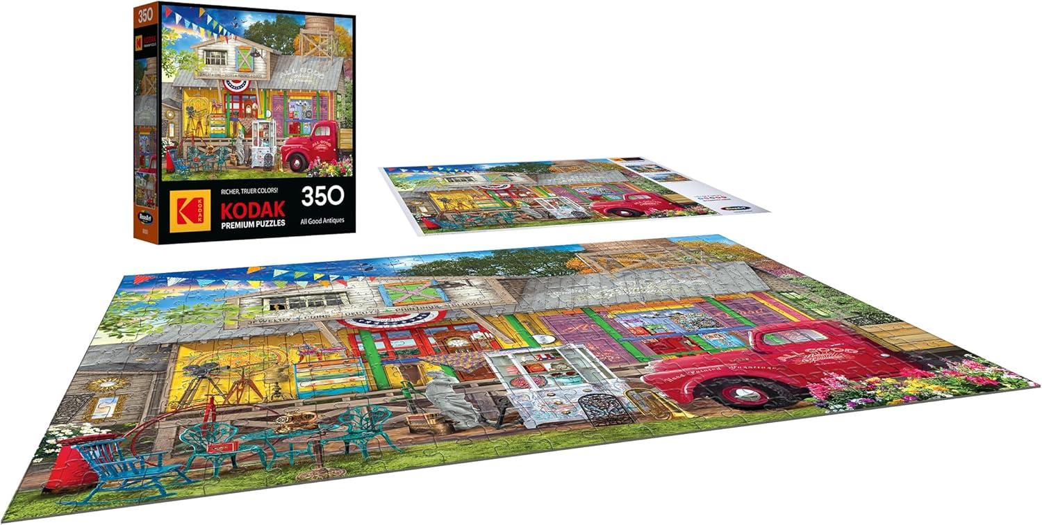 image:imageRoseArt Kodak Premium 350 Piece Puzzle All Good Antiques Vintage Americana Jigsaw Puzzle for Adults 24 x 18 Finished Size