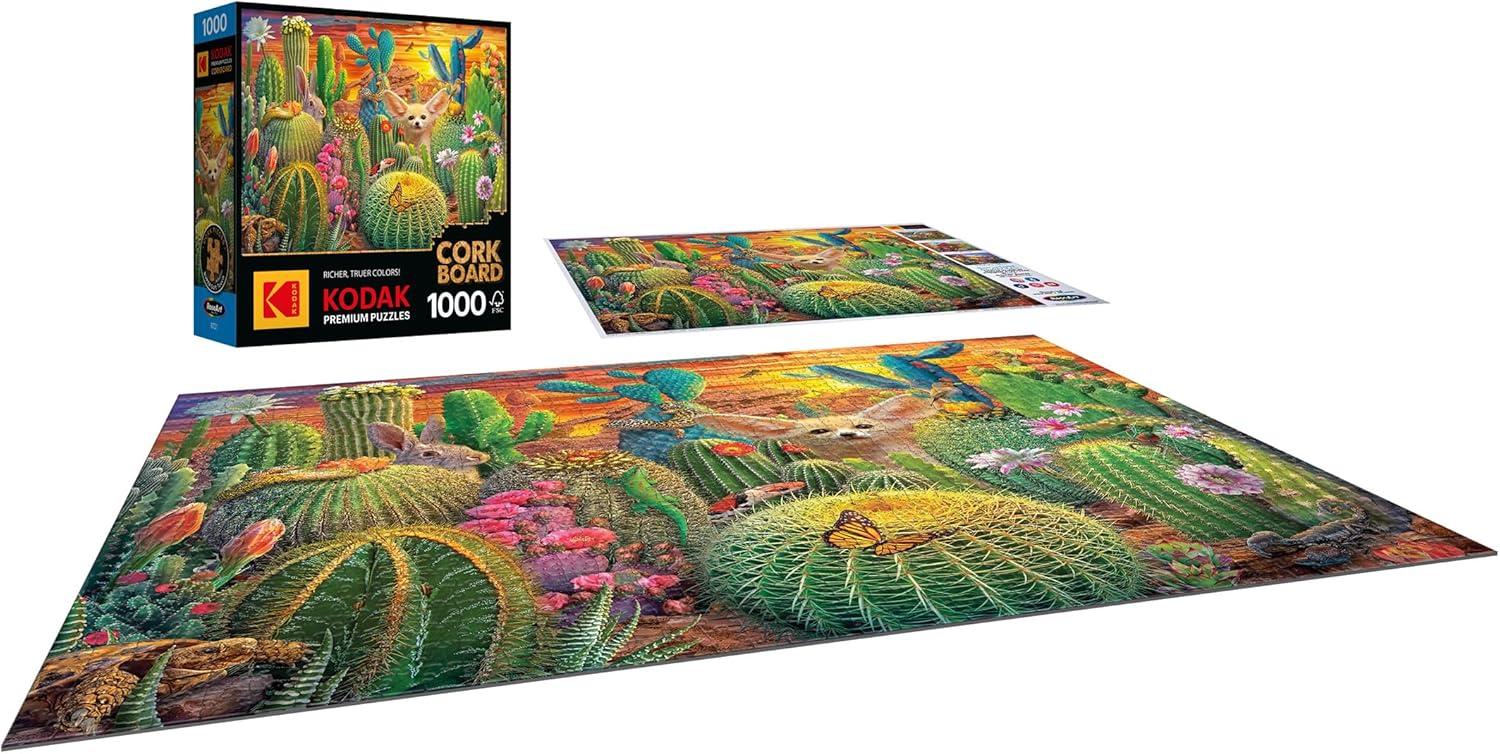 image:imageRoseArt Kodak Premium Cork Kittens by The Fireplace 1000 Piece Jigsaw Puzzle for AdultsCactus Critters