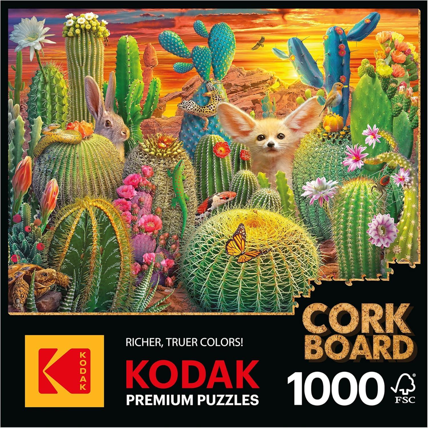 image:imageRoseArt Kodak Premium Cork Kittens by The Fireplace 1000 Piece Jigsaw Puzzle for AdultsCactus Critters
