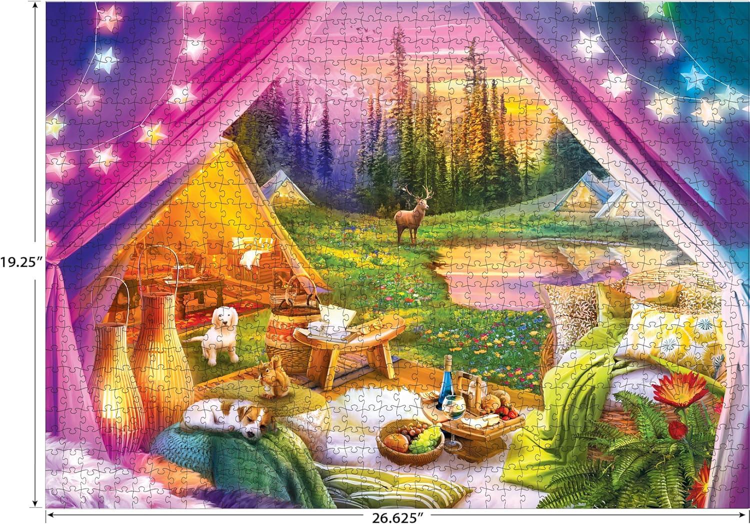 image:imageRoseArt Kodak Premium Cork Kittens by The Fireplace 1000 Piece Jigsaw Puzzle for AdultsGlamping