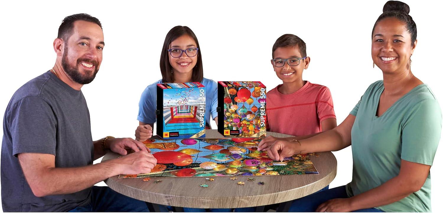 image:imageRoseArt Kodak Supreme Premium Multiple Waterfalls 550 Piece Jigsaw Puzzle for AdultsColorful Lanterns