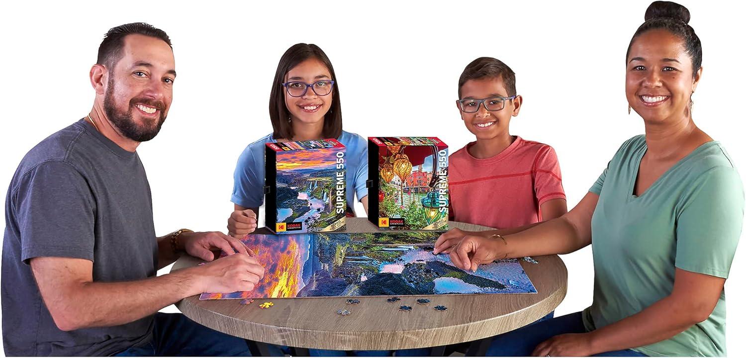 image:imageRoseArt Kodak Supreme Premium Multiple Waterfalls 550 Piece Jigsaw Puzzle for AdultsMultiple Waterfalls