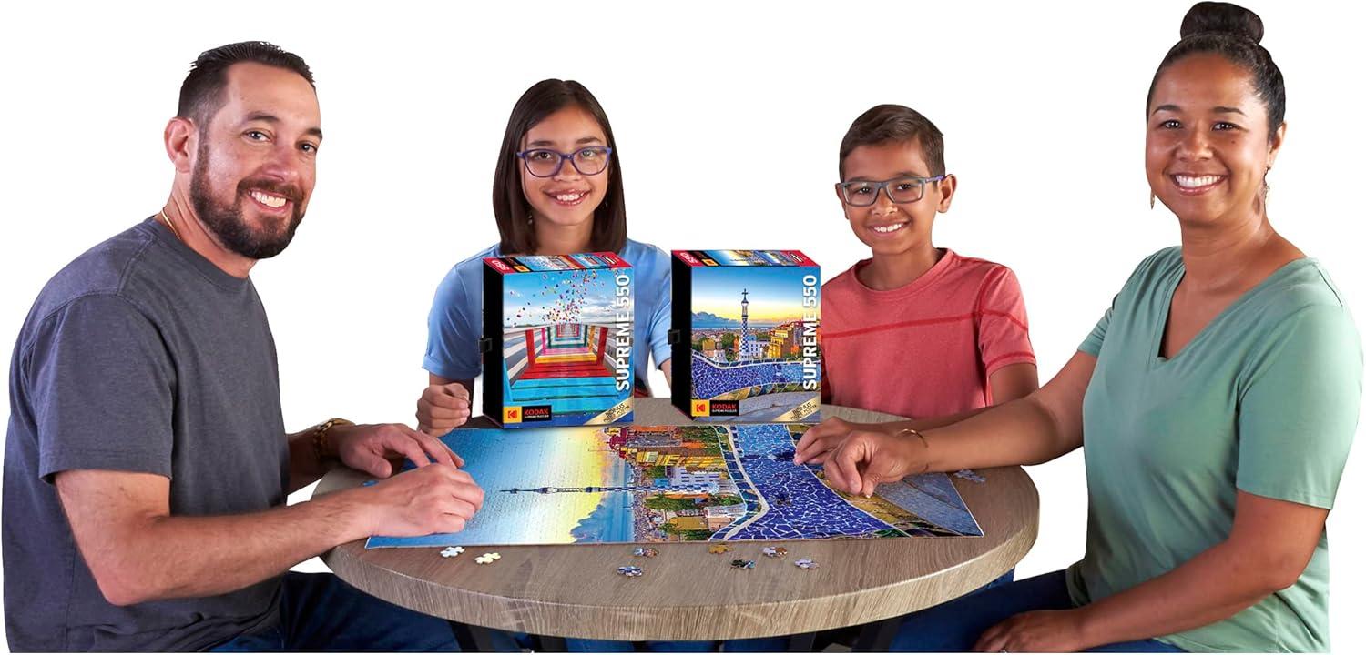 image:imageRoseArt Kodak Supreme Premium Multiple Waterfalls 550 Piece Jigsaw Puzzle for AdultsPark Guell in Summer Barcelona