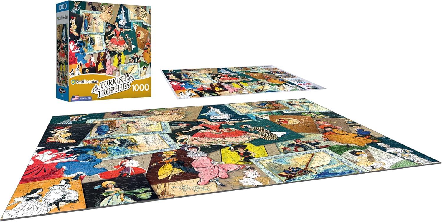 image:imageRoseArt Smithsonian Archives Collection Vintage Seed Packets 1000 Piece Jigsaw Puzzle for AdultsTurkish Trophies