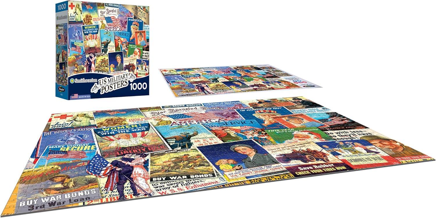 image:imageRoseArt Smithsonian Archives Collection Vintage Seed Packets 1000 Piece Jigsaw Puzzle for AdultsUS Military Posters