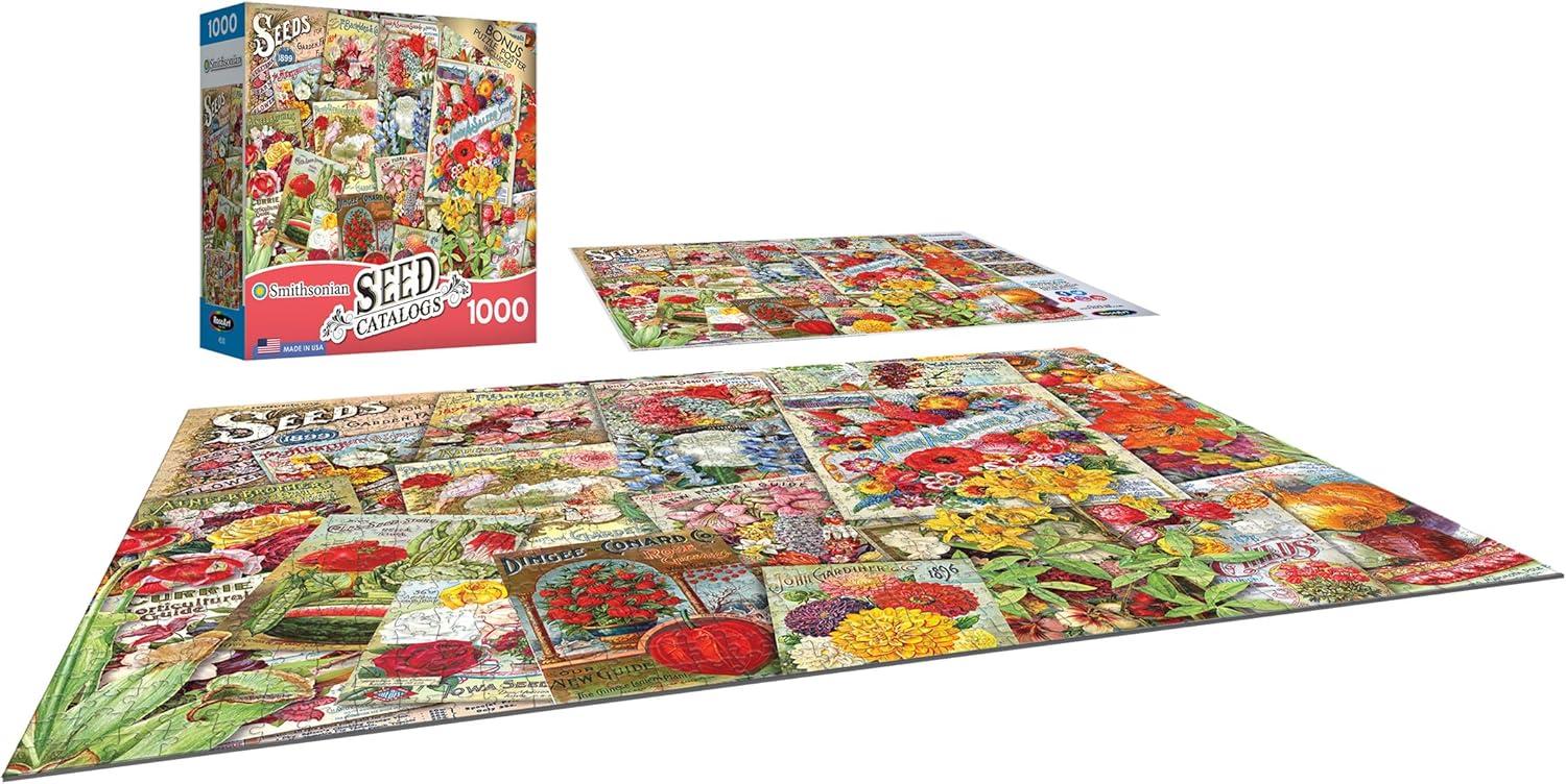 image:imageRoseArt Smithsonian Archives Collection Vintage Seed Packets 1000 Piece Jigsaw Puzzle for AdultsVintage Seed Packets