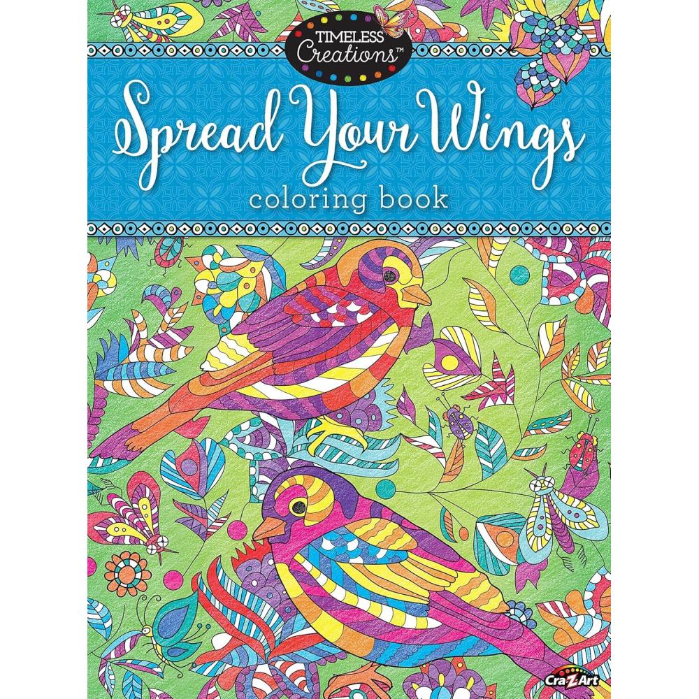 image:imageCraZArt Spread Your Wings Creative Coloring Book 64 Page