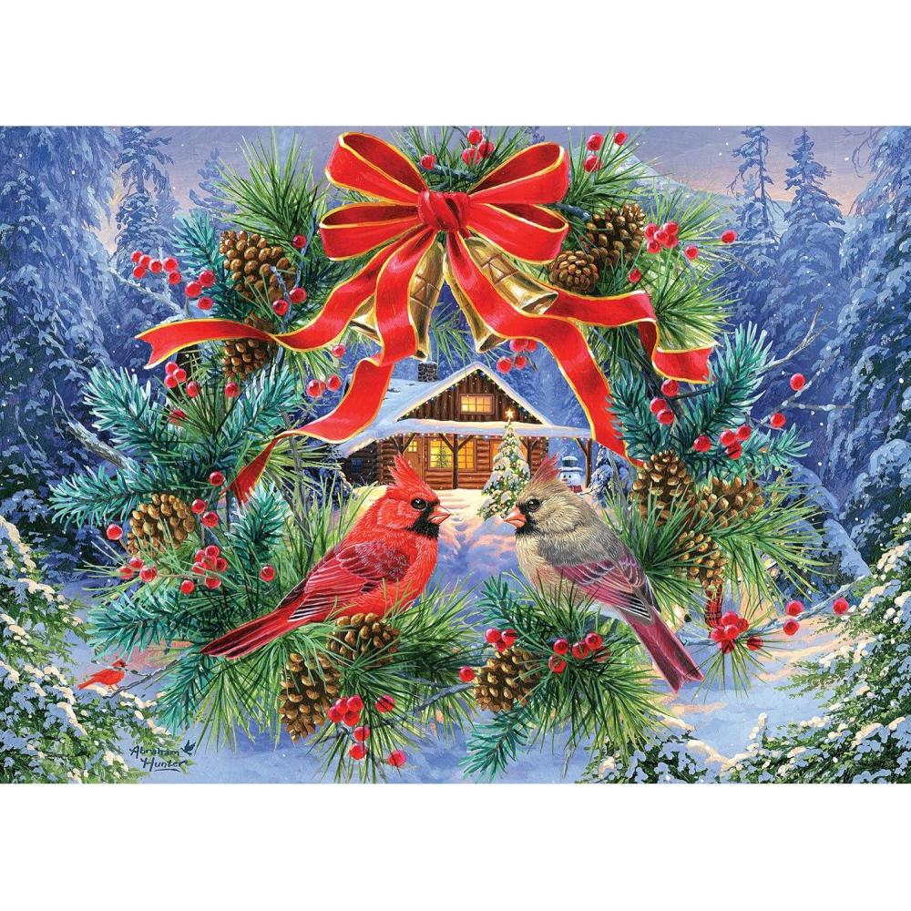 image:imageRoseArt Abraham Hunter Deck The Halls 1000 Piece Jigsaw Puzzle for AdultsDeck The Halls