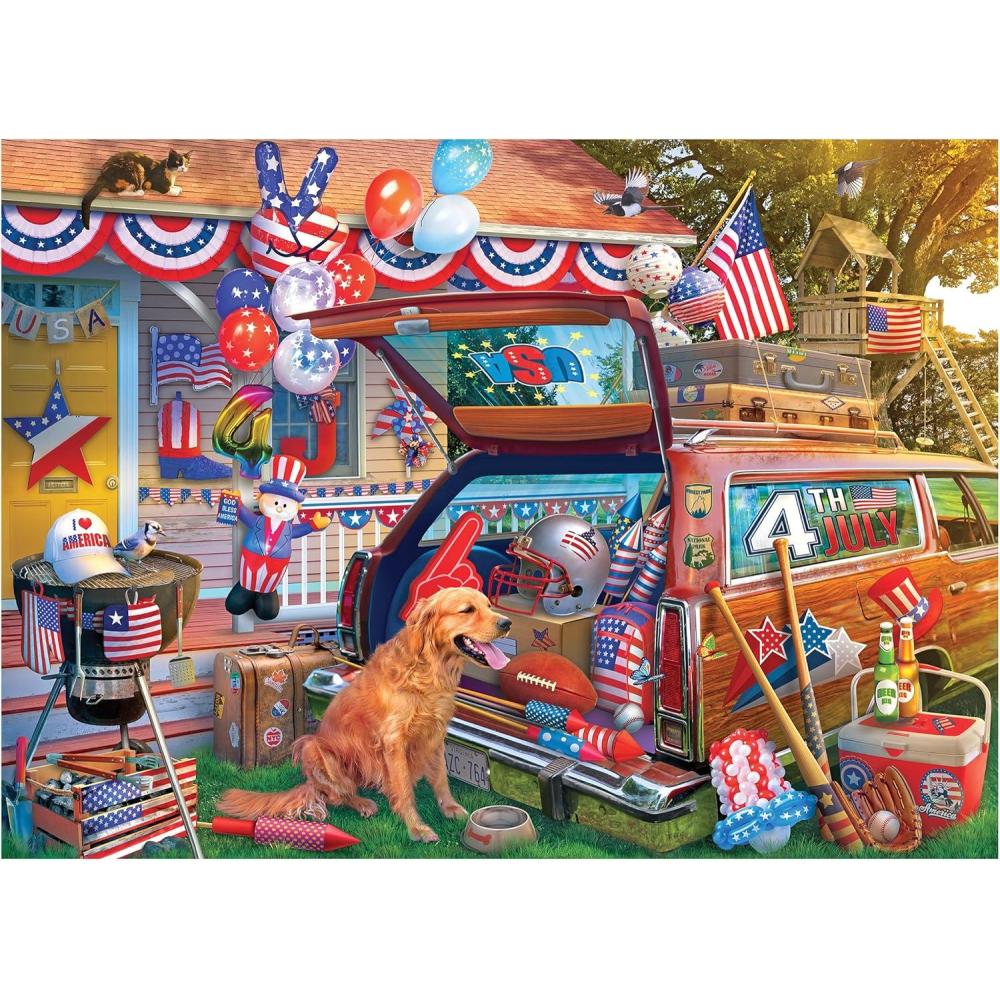 image:imageRoseArt  Kodak Premium  4th of July Yard  1000 Piece Jigsaw Puzzle for Adults  Patriotic Summer Fun4th of July Yard
