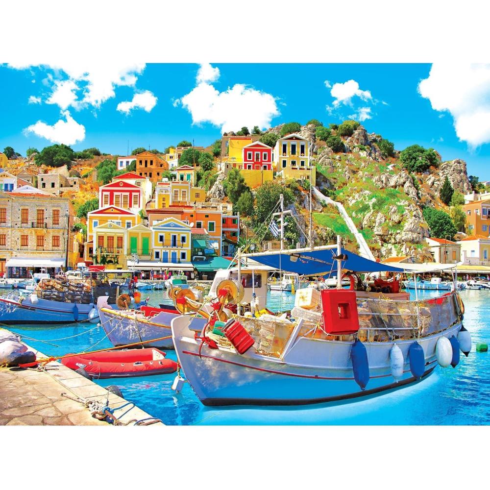 image:imageRoseArt Kodak Premium Friendly Birds 1000 Piece Jigsaw Puzzle for AdultsSymi with Boats