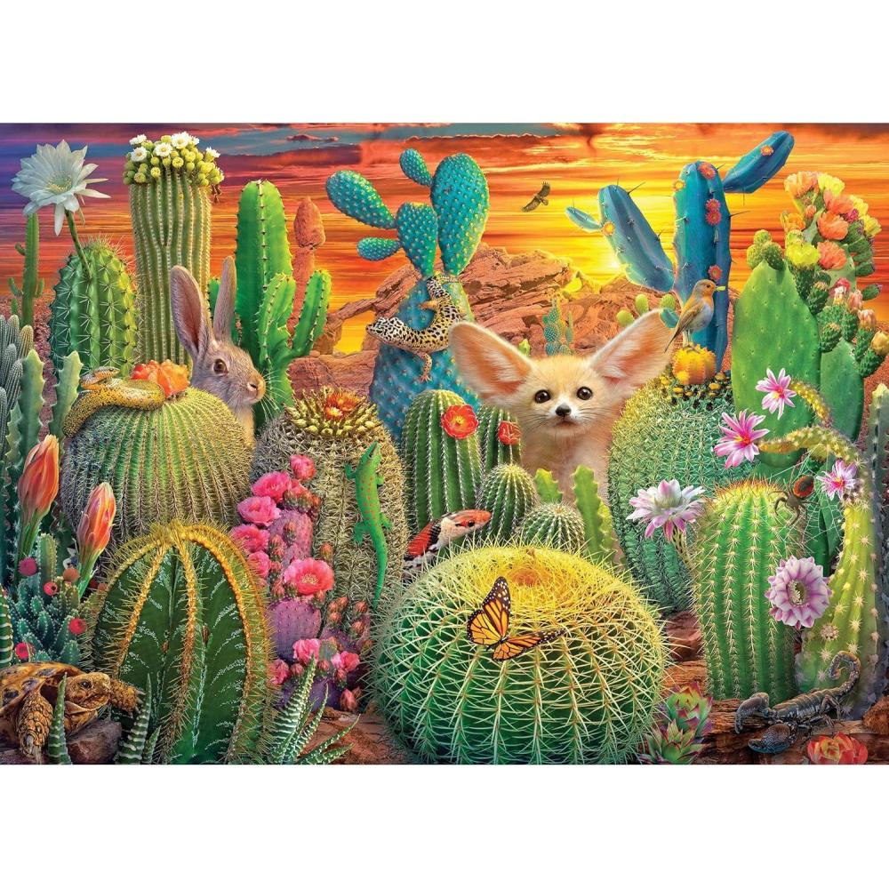 image:imageRoseArt Kodak Premium Cork Kittens by The Fireplace 1000 Piece Jigsaw Puzzle for AdultsCactus Critters