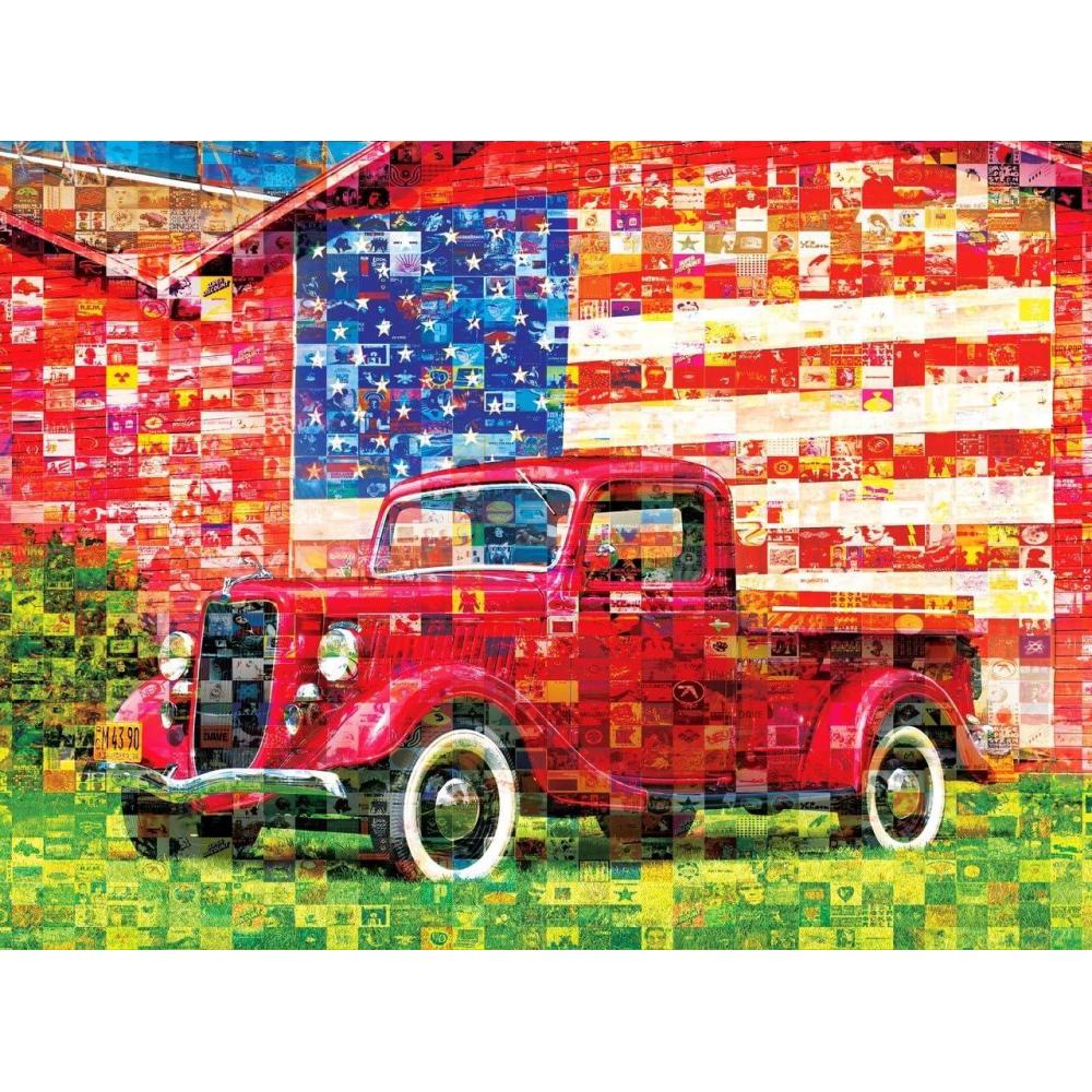 image:imageRoseArt Kodak Premium Mosaics American Pickup Truck 750 Piece Jigsaw Puzzle for AdultsAmerican Pickup Truck